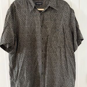 Max Brooks 100% Silk Men's Black geometric Casual Shirt